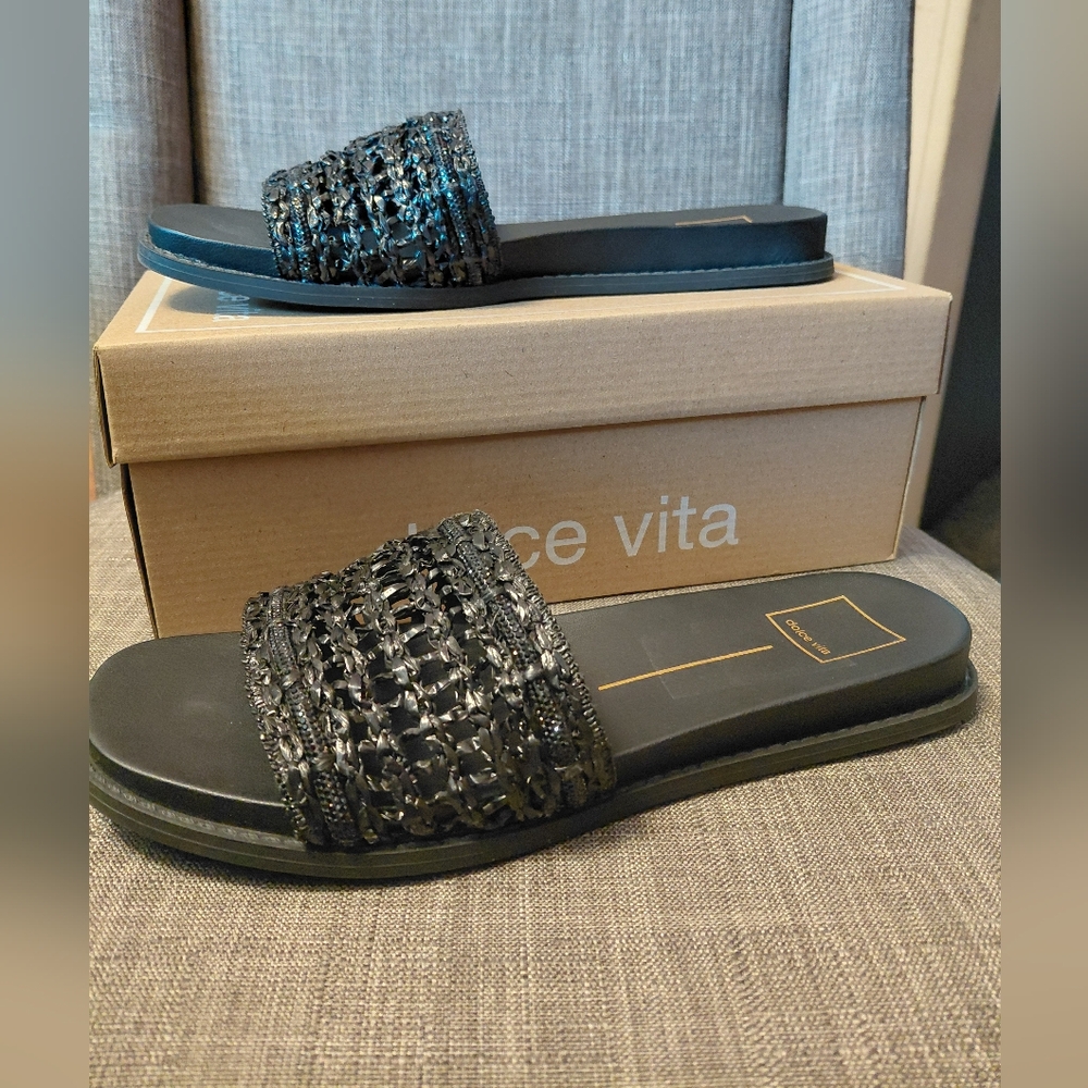 Dolce Vita Black Women's Slide Sandals SIZE 10 - Picture 5 of 6